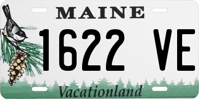 ME license plate 1622VE