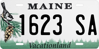 ME license plate 1623SA