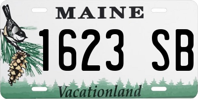 ME license plate 1623SB