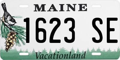 ME license plate 1623SE