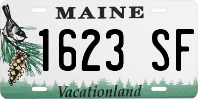 ME license plate 1623SF