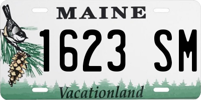 ME license plate 1623SM