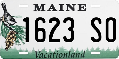 ME license plate 1623SO