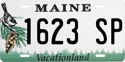 ME license plate 1623SP