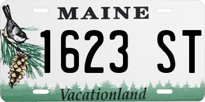 ME license plate 1623ST