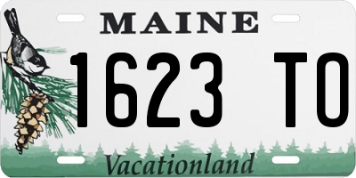 ME license plate 1623TO