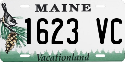 ME license plate 1623VC