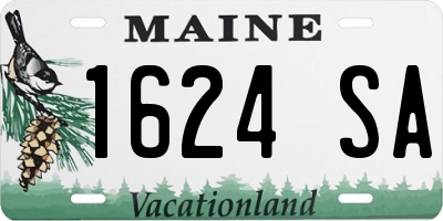 ME license plate 1624SA