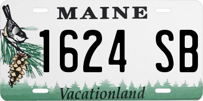 ME license plate 1624SB