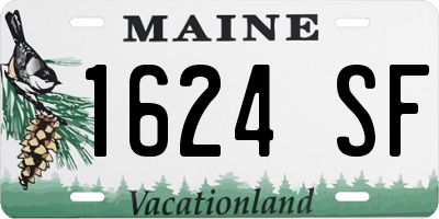 ME license plate 1624SF