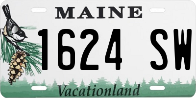 ME license plate 1624SW