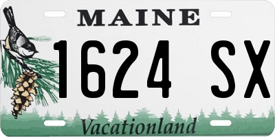 ME license plate 1624SX