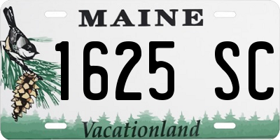 ME license plate 1625SC