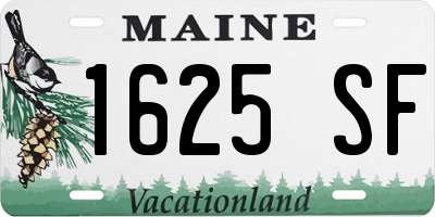 ME license plate 1625SF