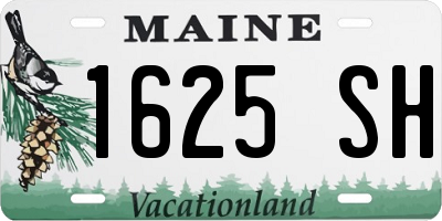 ME license plate 1625SH
