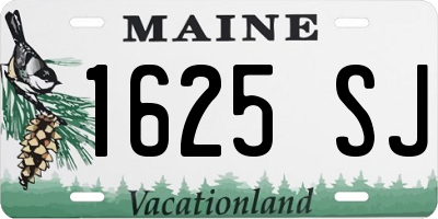 ME license plate 1625SJ