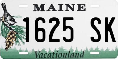 ME license plate 1625SK