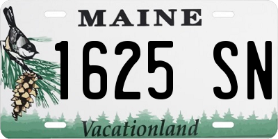 ME license plate 1625SN