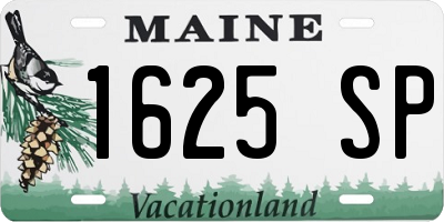 ME license plate 1625SP