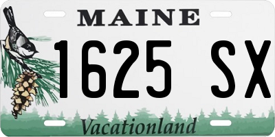 ME license plate 1625SX