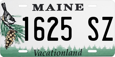 ME license plate 1625SZ