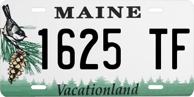 ME license plate 1625TF