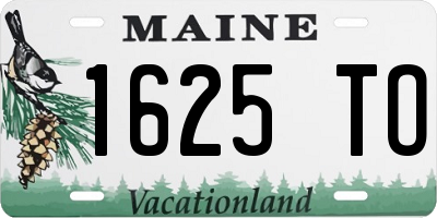 ME license plate 1625TO