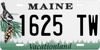 ME license plate 1625TW