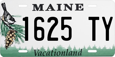 ME license plate 1625TY