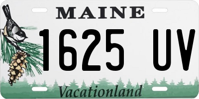 ME license plate 1625UV