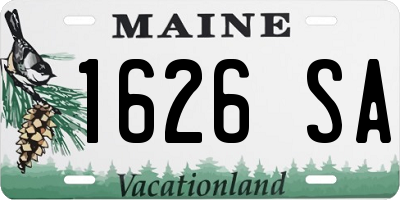 ME license plate 1626SA