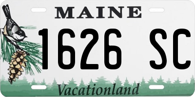 ME license plate 1626SC