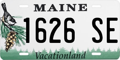 ME license plate 1626SE