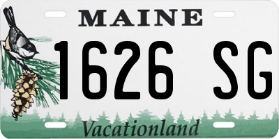 ME license plate 1626SG