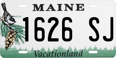 ME license plate 1626SJ