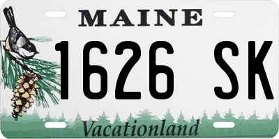 ME license plate 1626SK