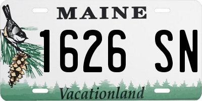 ME license plate 1626SN