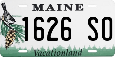 ME license plate 1626SO