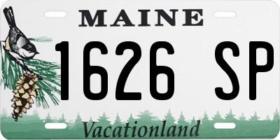ME license plate 1626SP