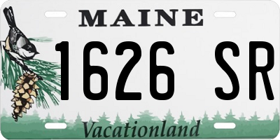 ME license plate 1626SR