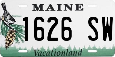 ME license plate 1626SW