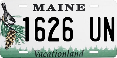 ME license plate 1626UN