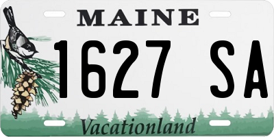 ME license plate 1627SA