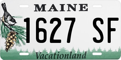 ME license plate 1627SF
