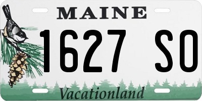 ME license plate 1627SO