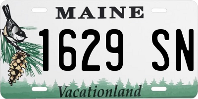 ME license plate 1629SN