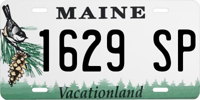 ME license plate 1629SP