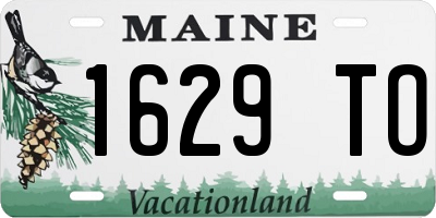 ME license plate 1629TO