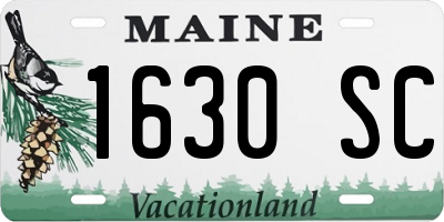 ME license plate 1630SC