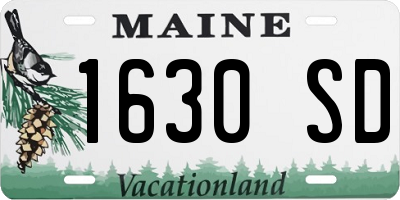 ME license plate 1630SD